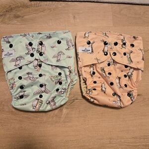 Sweet Cheeks Winnie The Pooh Themed XL Pocket Cloth Diapers Set